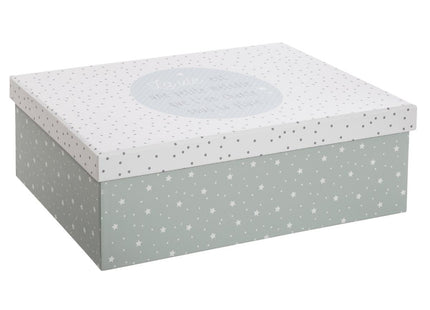 Caja de almacenamiento con mensajes en las tapas gris G - 174037B