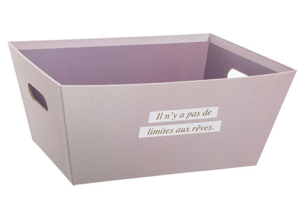 Cesta de almacenamiento rosa con asas G - 174038A