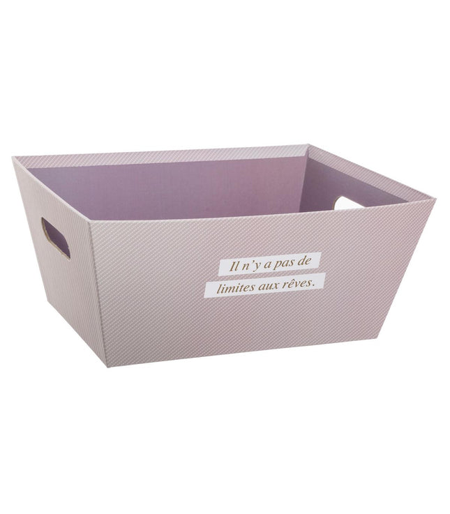 Cesta de almacenamiento rosa con asas G - 174038A