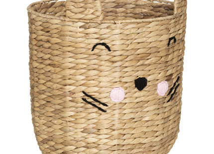 Cesta infantil "Orejas" de jacinto de agua tejidas - 174240