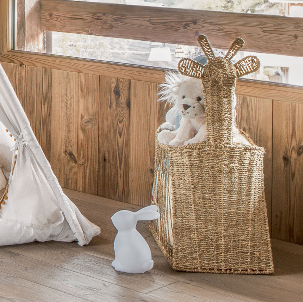 Cesta infantil "Jirafa" jacinto de agua tejido A79cm - 174244