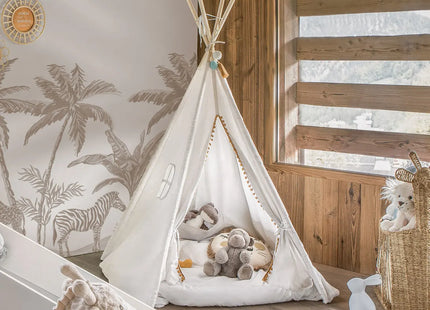 Tipi infantil "Wapi" de lona color crema A160cm -  174246
