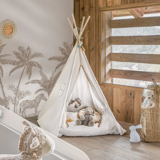 Tipi infantil "Wapi" de lona color crema A160cm -  174246