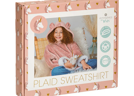 Manta sudadera rosa "Unicornio" para niños de 3 a 10 años - 174252A