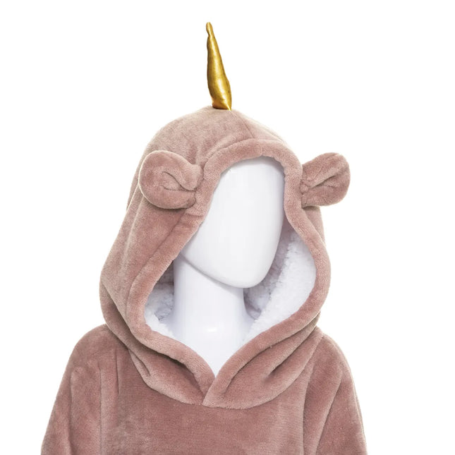 Manta sudadera rosa "Unicornio" para niños de 3 a 10 años - 174252A
