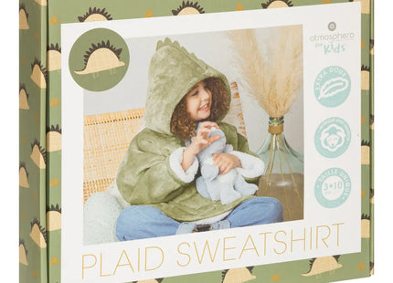Manta sudadera verde "Dinosaurio" para niños de 3 a 10 años - 174252B