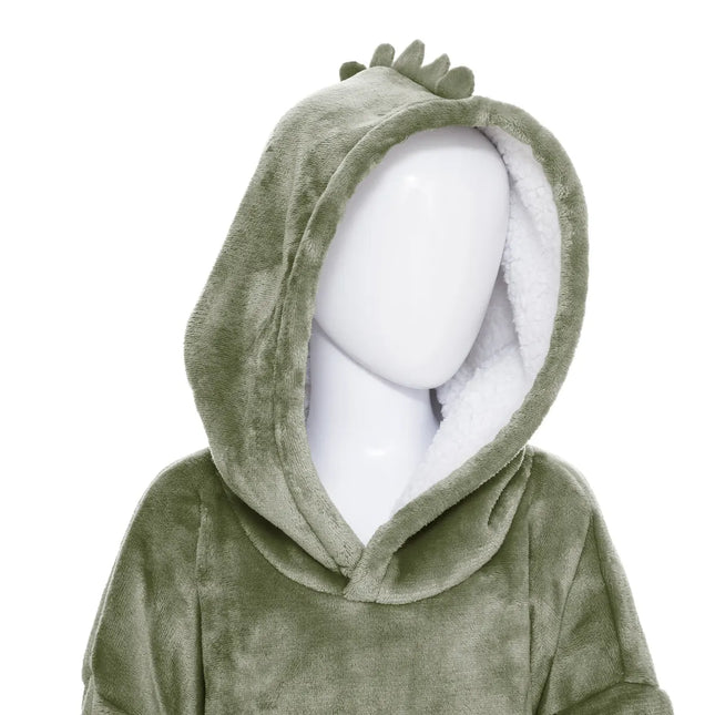 Manta sudadera verde "Dinosaurio" para niños de 3 a 10 años - 174252B