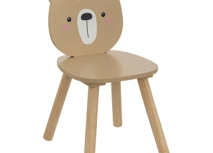 Silla infantil "Softness" oso en madera natural - 174315A