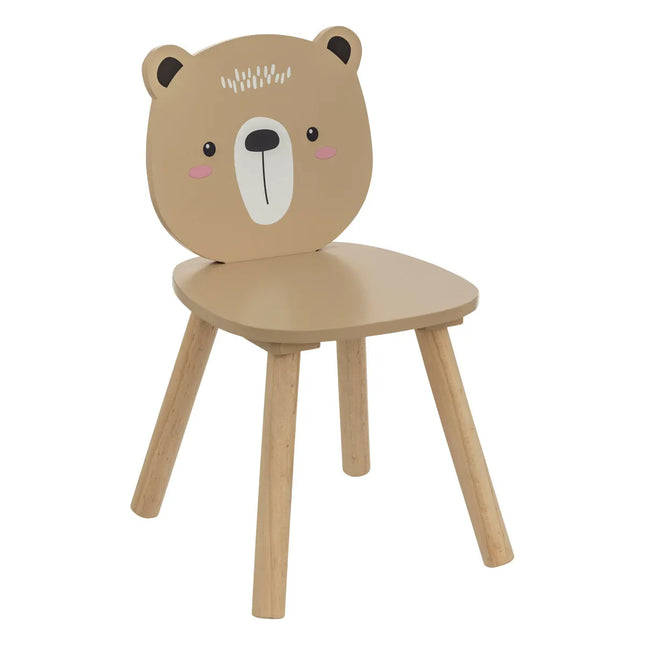Silla infantil "Softness" oso en madera natural - 174315A