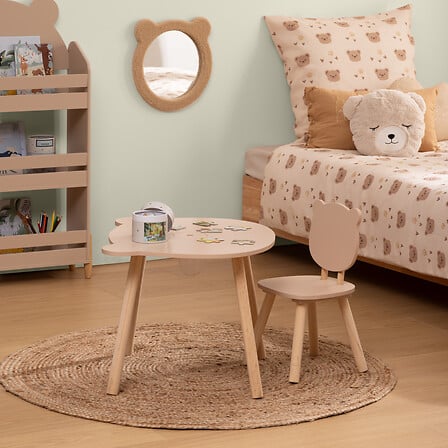 Silla "Douceur" osito orgánica MDF beige - 174315C