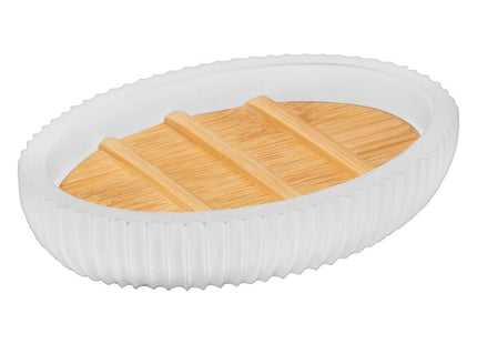 Jabonera "Natureo" en resina blanca - 174542A