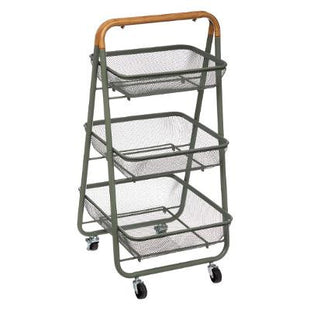 Carrito de cocina de metal de 3 niveles con ruedas - 174571