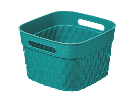 Cesta cuadrada "Disco" Turquesa 4 Litros - 174575D
