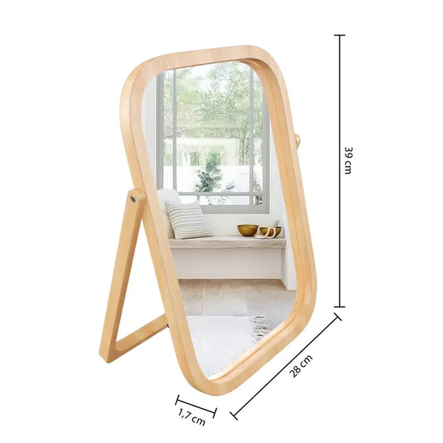 Espejo independiente de bambú de 39 cm - 174606