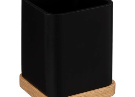 Vaso de cepillos “Naturéo” de resina negra - 174610