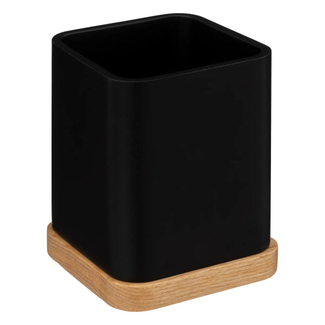 Vaso de cepillos “Naturéo” de resina negra - 174610