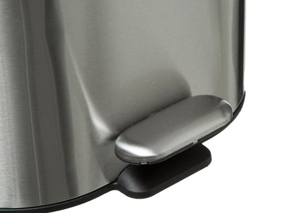 Basurero "Soft" de metal de 6L con apertura de pedal inox - 174635E