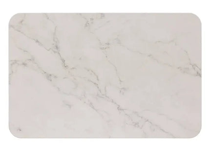 Alfombra de baño "Diatomite" 39x60cm efecto mármol blanco - 174683B