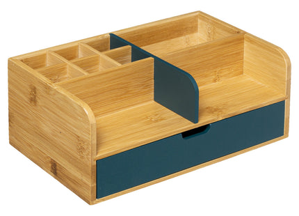 Organizador de compartimentos con 1 cajón antracita azul petróleo - 174687D