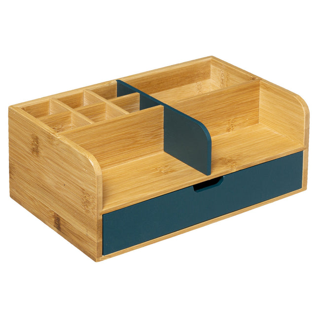 Organizador de compartimentos con 1 cajón antracita azul petróleo - 174687D