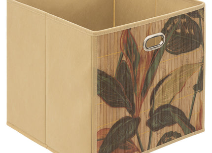 Caja de almacenamiento decorativa de bambú 31x31 "Palawan" - 174694B