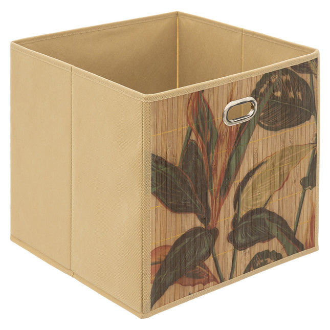 Caja de almacenamiento decorativa de bambú 31x31 "Palawan" - 174694B