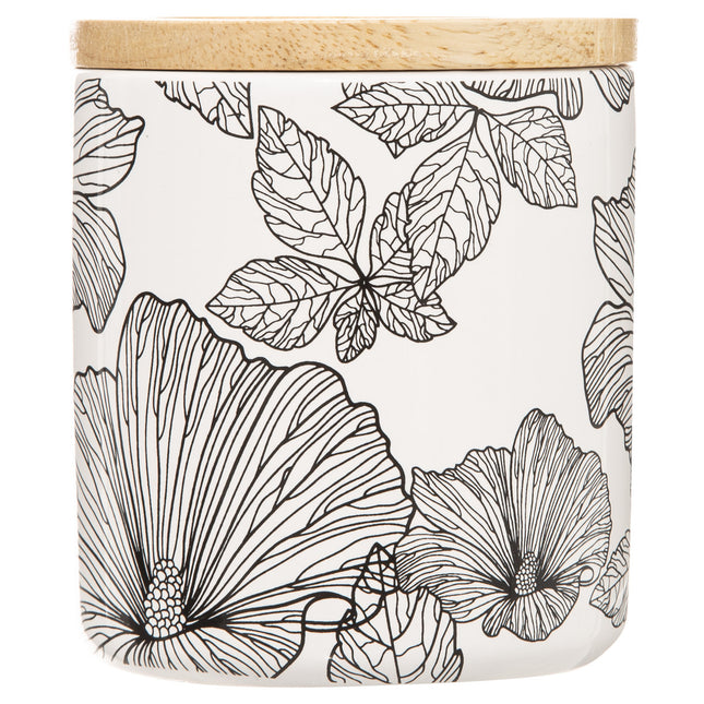 Pote de algodón de cerámica "Blackflora" -  174700A