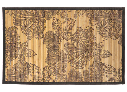 Alfombra de baño de listones de bambú 50x80 "Blackflora" -  174701A