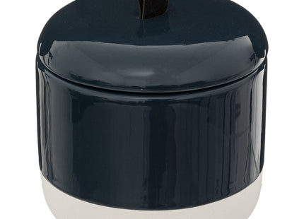 Pote de cerámica para algodón "Solar" Azul petróleo - 174705B