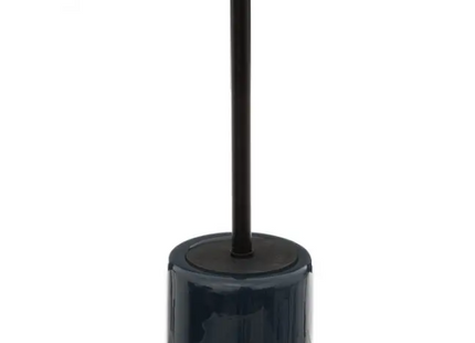Cepillo de baño con soporte cerámico "Solar" Azul petróleo - 174706B