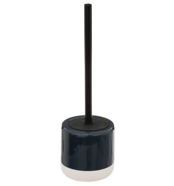 Cepillo de baño con soporte cerámico "Solar" Azul petróleo - 174706B