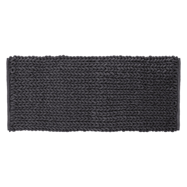 Alfombra de baño gruesa lisa gris 50x120 - 174727B