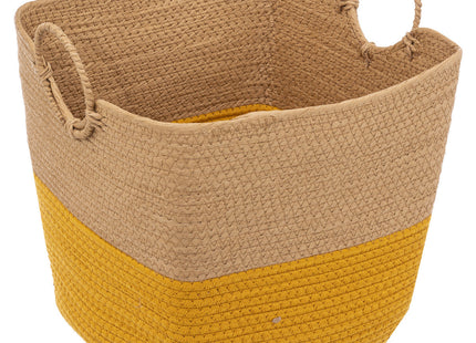 Cesta de almacenamiento beige y amarillo M - 174746A