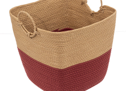 Cesta de almacenamiento beige y siena G - 174746C