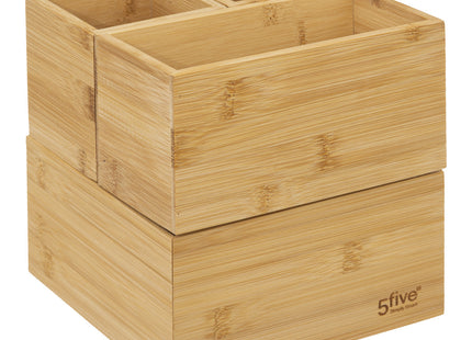 Juego organizador de 4 bandejas de bambú - 174755