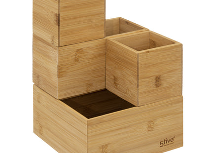 Juego organizador de 4 bandejas de bambú - 174755