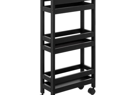 Carrito con ruedas de 3 niveles "Colorama" negro - 174762J