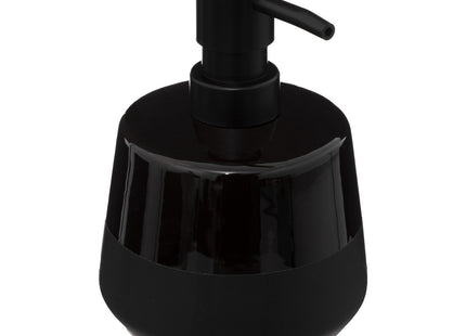 Dispensador de jabón o loción "Mayaj" cerámica negro 440ml - 174765A