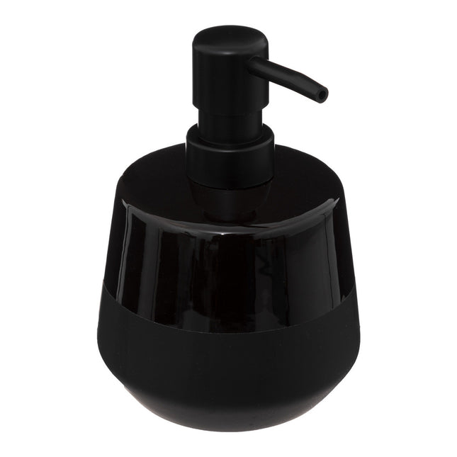 Dispensador de jabón o loción "Mayaj" cerámica negro 440ml - 174765A
