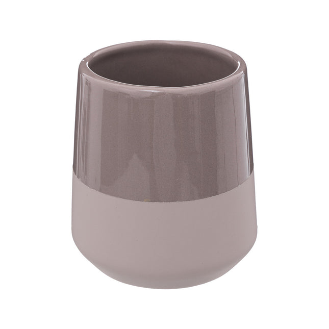 Vaso y portacepillos "Mayaj" de cerámica Dunas 380ml - 174766C