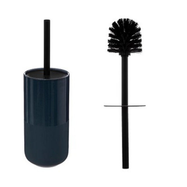 Escobillero "Mayaj" con soporte cerámica azul - 174768B