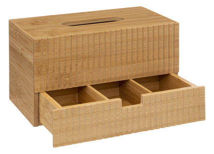 Caja de pañuelos con cajón de 3 compartimentos de almacenamiento - 174776