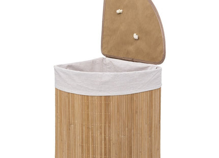 Cesto para la ropa 48L "Ángulo" de bambú - 174781