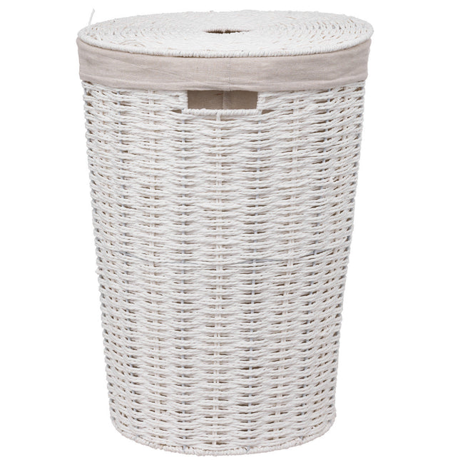 Cesta de ropa de tejido blanco A58cm capacidad 40L - 174811