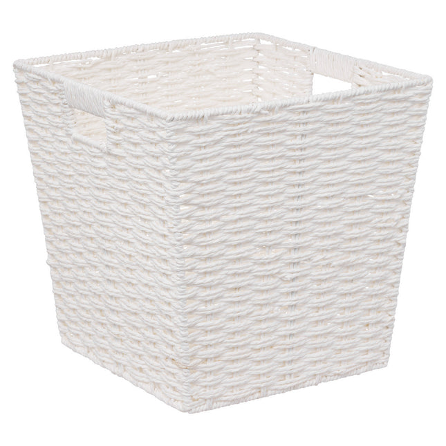 Cesta de almacenaje "Costa" Blanca 31x31x31cm - 174812