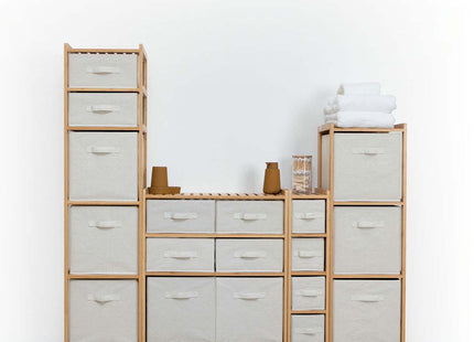 Estante "Tidy box" de bambú con 5 cestas - 174902