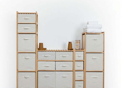 Estante "Tidy box" de bambú con 6 cestas - 174905