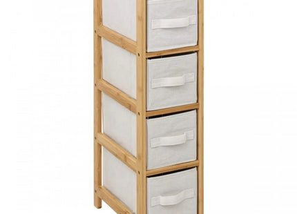 Estante "Tidy box" de bambú con 4 cestas - 174903