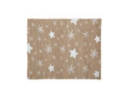 Individual de yute "Estrella plateada" - 175760