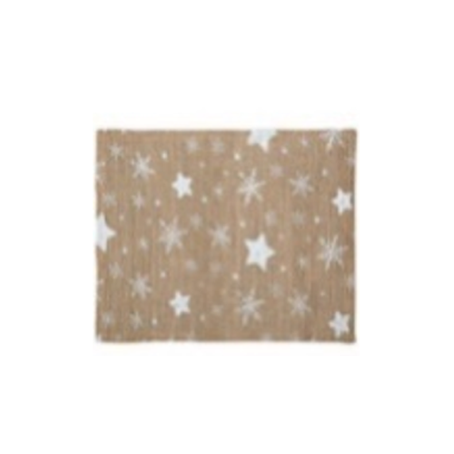 Individual de yute "Estrella plateada" - 175760